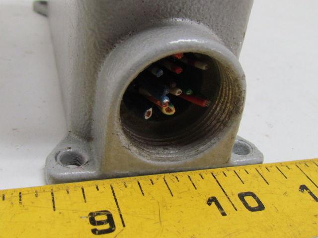 ILME 24-Pin Female Connector Plug Single Lever Housing w/Cover 16A 600V 3/4 NPT