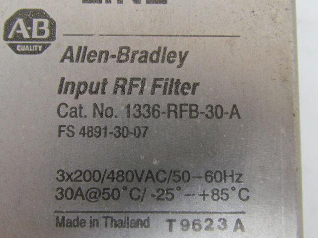 Allen Bradley 1336-RFB-30-A FS 4891-30-07 Input RFI Filter 30 Amp 3x200/480 VAC