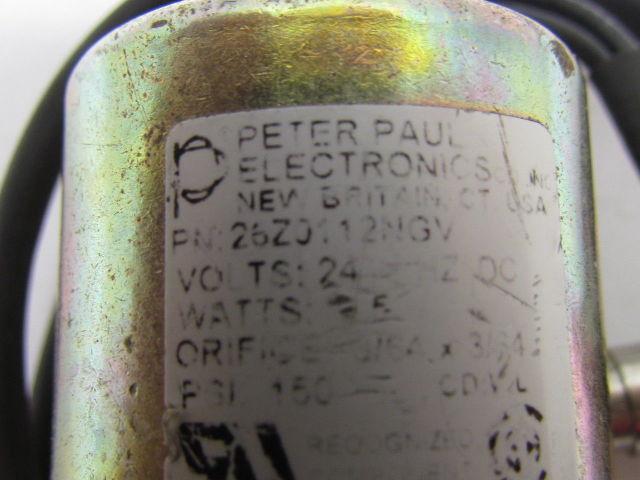 Peter Paul 26Z0112NGV Solenoid Valve 1/4" NPT 24VDC