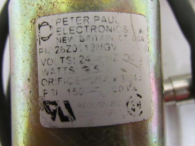 Peter Paul 26Z0112NGV Solenoid Valve 1/4" NPT 24VDC