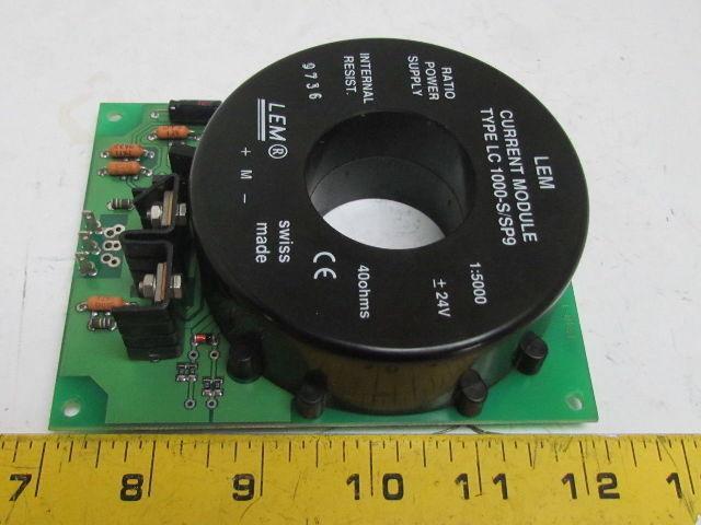LEM LC 1000-S/SP9 Current Transducer 1000A 1:5000 Ratio Power Supply 24V 40 ohms
