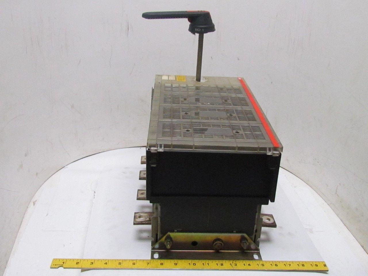 ABB 4-Pole Fusible Disconnect Switch Interrupter Rotary Handle 600a 3Ph 600V