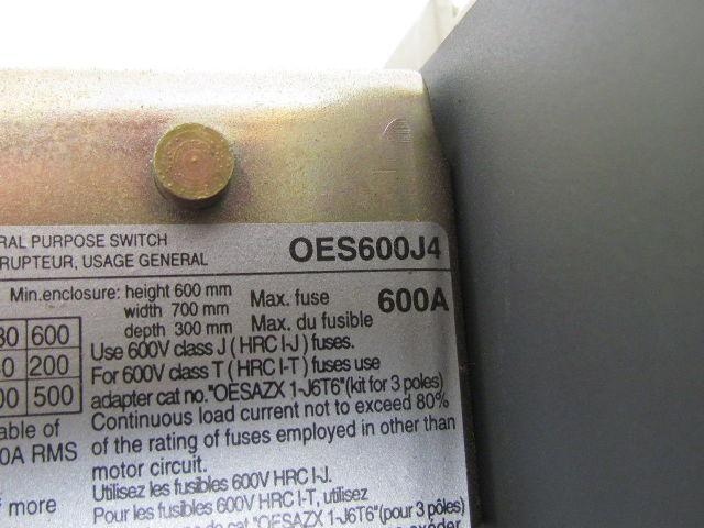 ABB 4-Pole Fusible Disconnect Switch Interrupter Rotary Handle 600a 3Ph 600V