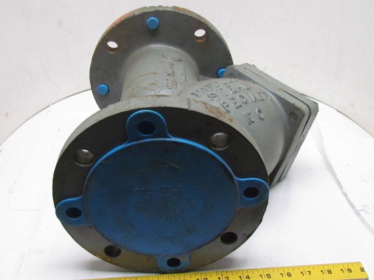 Mueller 4-752 478101 Y Stainer 4" ANSI Cast Iron Valve 1-1/2" NPT Blow-Off Port