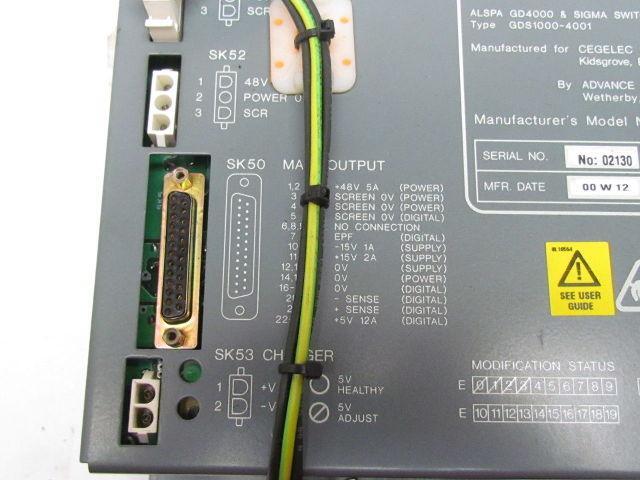 Cegelec ALSTOM N20054 ALSA GD4000 SIGMA Switched Mode Power Supply GDS1000-4001