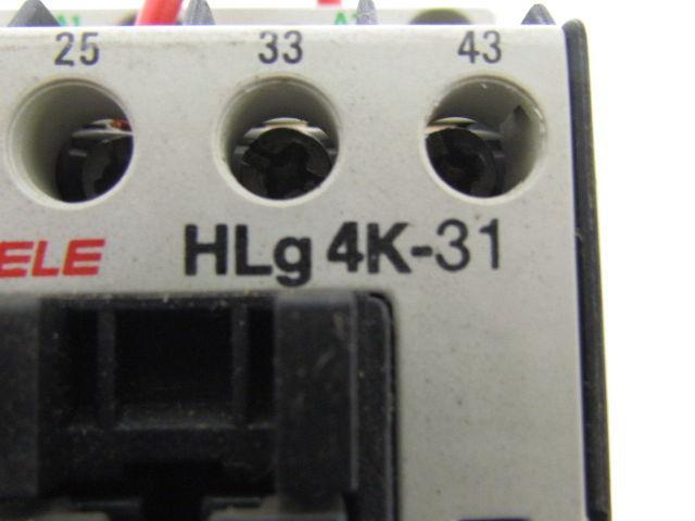 Schiele HLg4K/31 Art No 136641115 600 Volt AC 15 Amp Contactor / Control Relay