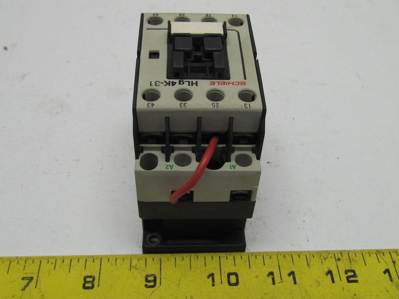 Schiele HLg4K/31 Art No 136641115 600 Volt AC 15 Amp Contactor / Control Relay
