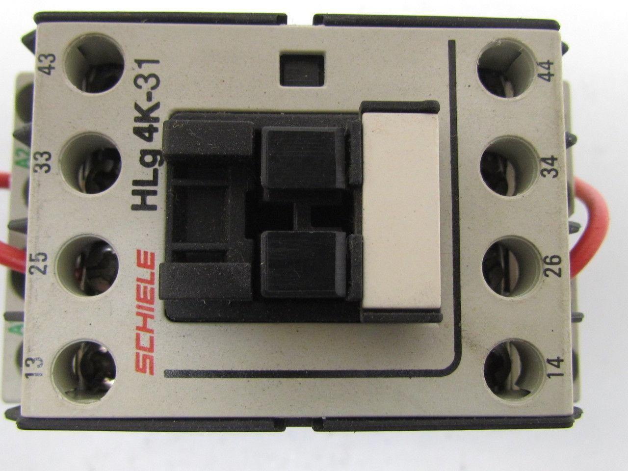 Schiele HLg4K/31 Art No 136641115 600 Volt AC 15 Amp Contactor / Control Relay