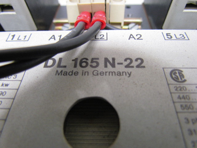 GEC ALSTHOM DL 165 N-22 3 Pole Contactor 110 Volt Coil 240 V 125 HP 480 V 225 HP