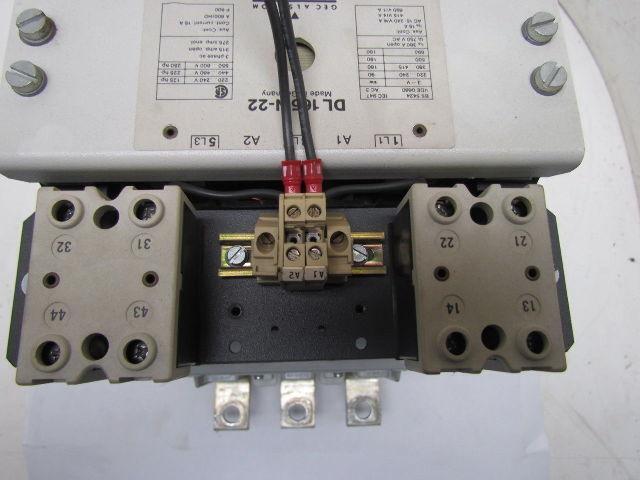 GEC ALSTHOM DL 165 N-22 3 Pole Contactor 110 Volt Coil 240 V 125 HP 480 V 225 HP