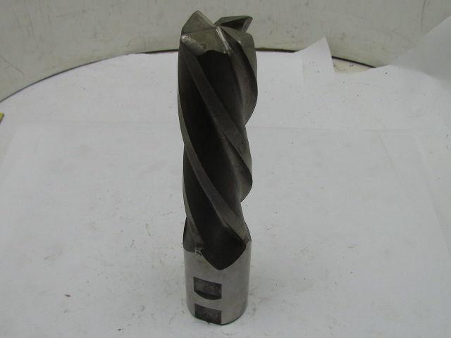 Woodson Tool M-2 2" Left Hand 4 Flute HSS 2" 6" Cut End Mill 2" Straight Shank