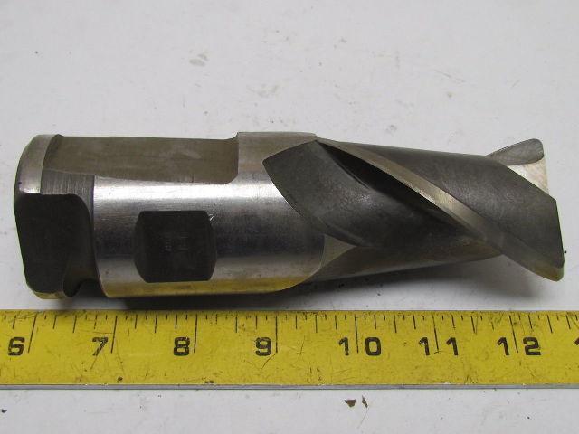 8-E 2" Right Hand 2 Flute HSS 3" Cut End mill 2" combination shank