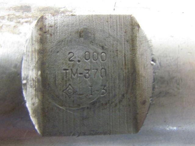 TM-370 I-3 2" Right Hand 8 Flute HSS 3"Cut End Mill 2" Straight Shank 6-1/4" OAL