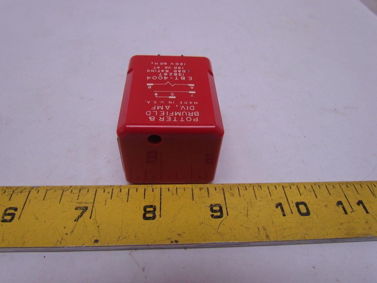 Potter & Brumfield EBT-4004 138297 Relay Load Rating 150VA At 120V 60Hz 4 Pin