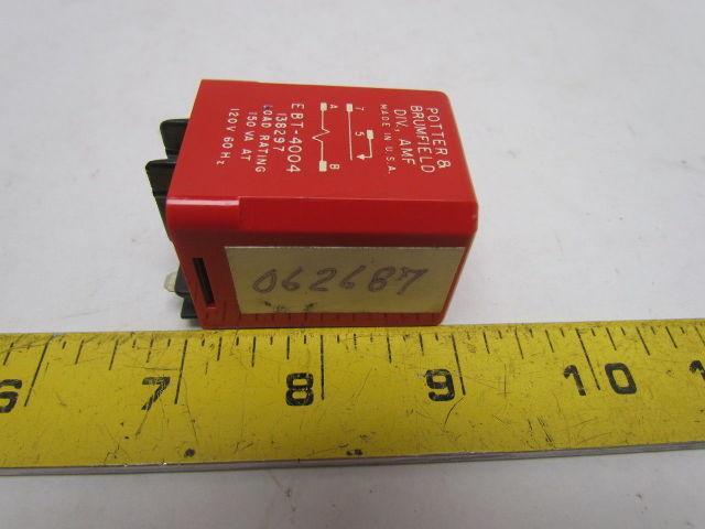 Potter & Brumfield EBT-4004 138297 Relay Load Rating 150VA At 120V 60Hz 4 Pin