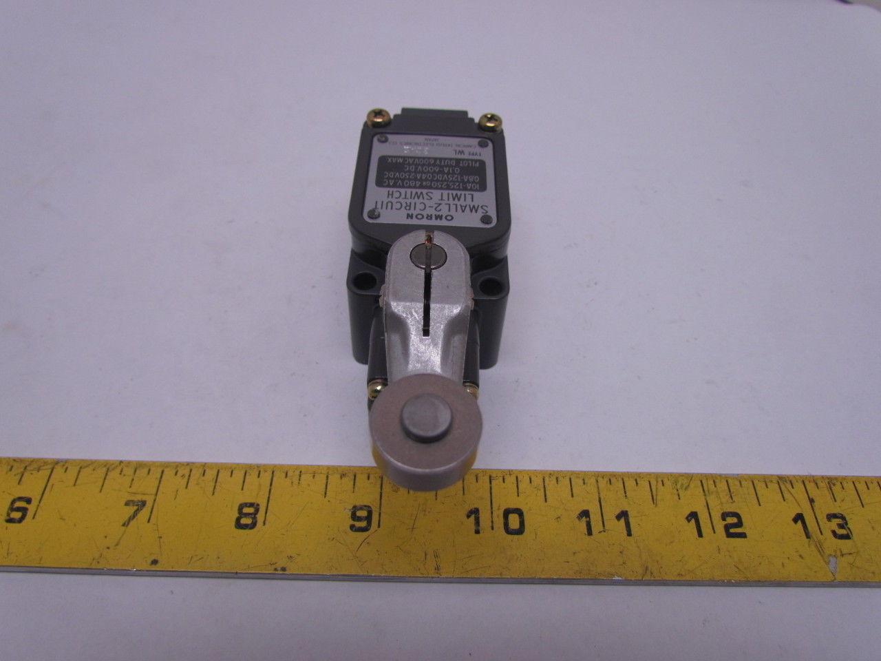 Omron Type WL GCA2 Limit Switch w/Roller Lever Arm 10A 125/250/480VAC 2-Circuit