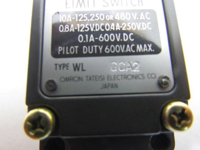 Omron Type WL GCA2 Limit Switch w/Roller Lever Arm 10A 125/250/480VAC 2-Circuit