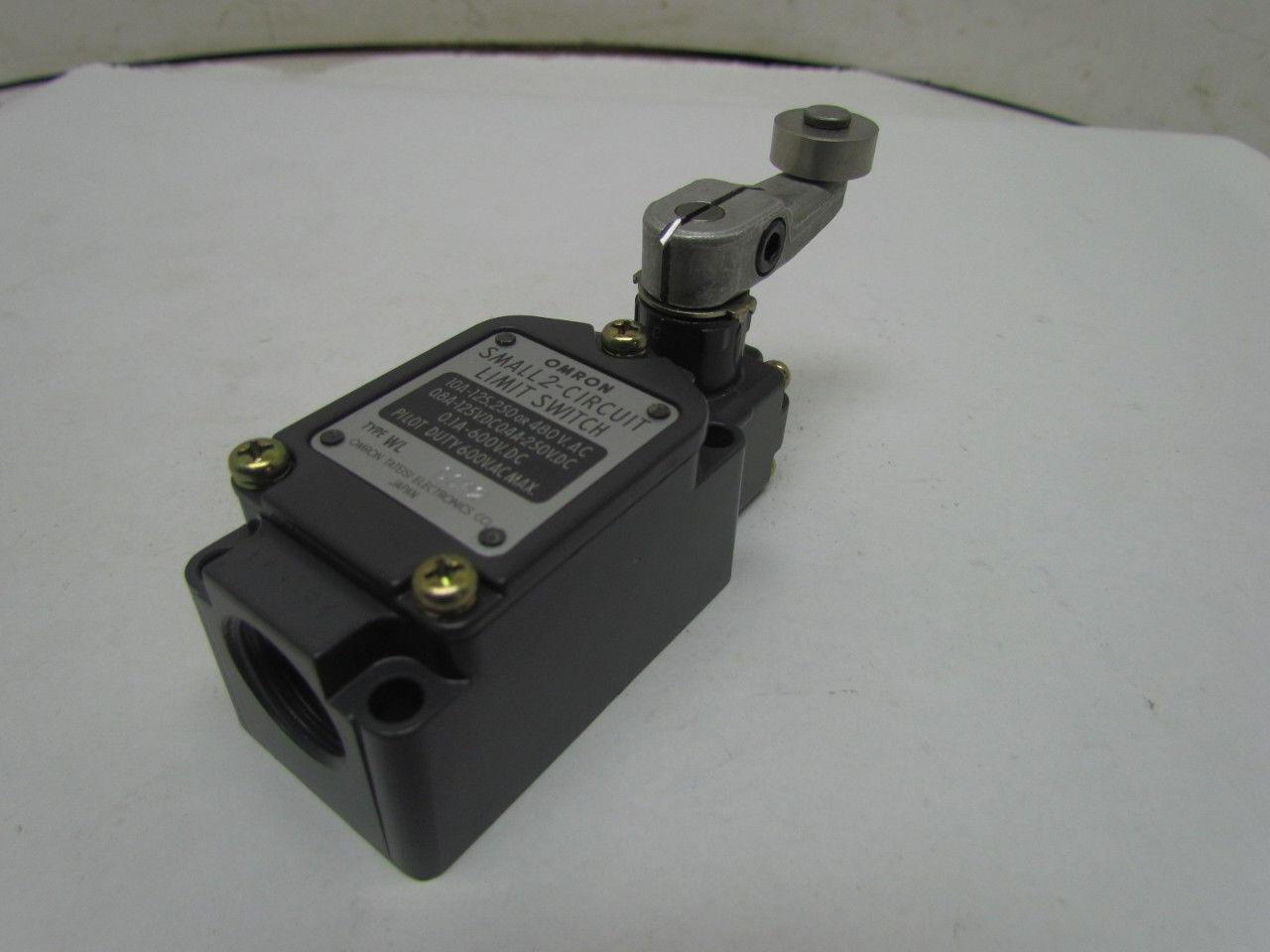Omron Type WL GCA2 Limit Switch w/Roller Lever Arm 10A 125/250/480VAC 2-Circuit