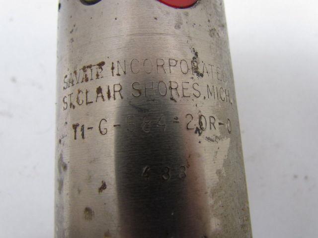 Savair T1-G-584-20R-0 Pneumatic Air Cylinder Trunnion Mount 1/4" NPT Ports Steel