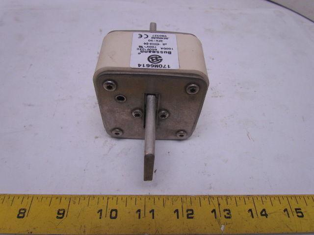 Bussmann 170M6614 1000 Amp 660 Volt IEC High Speed Square Body Blade Fuse
