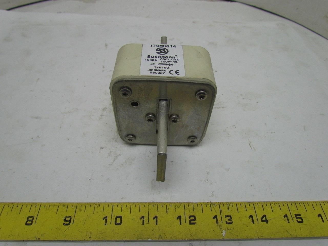 Bussmann 170M6614 1000 Amp 660 Volt IEC High Speed Square Body Blade Fuse
