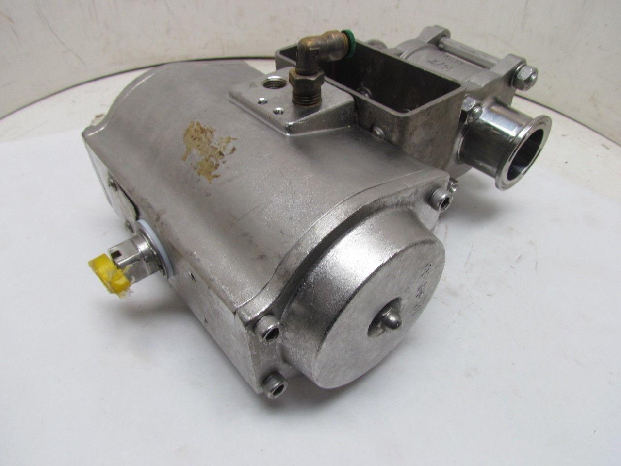 10-SR-85 1000 WOG CF8M Stainless Steel 1-1/2" Tri Clover Ball Valve w/Actuator