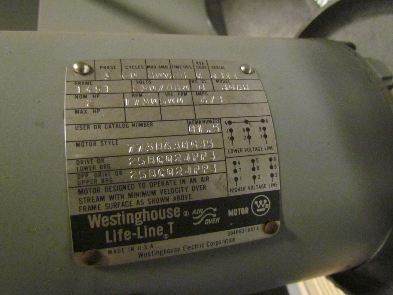 Direct Drive Utility Mancooler 2 HP 230/460V 3Ph Pedistal Mount 17932 CFM