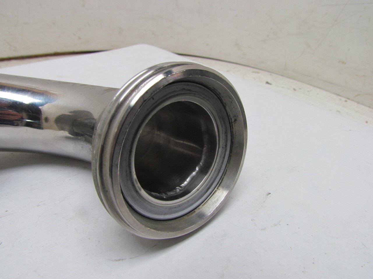 1-1/2" Stainless Steel 90 Deg Elbow Threaded Bevel Seat x Plain Bevel w/Nut