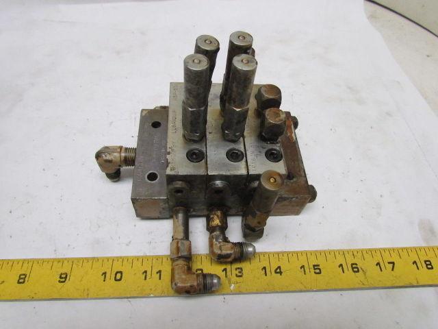 MSP-5T MSP-20T MSP-10T 3-Section Modular Divider Valve Block Assembly 3500 PSI