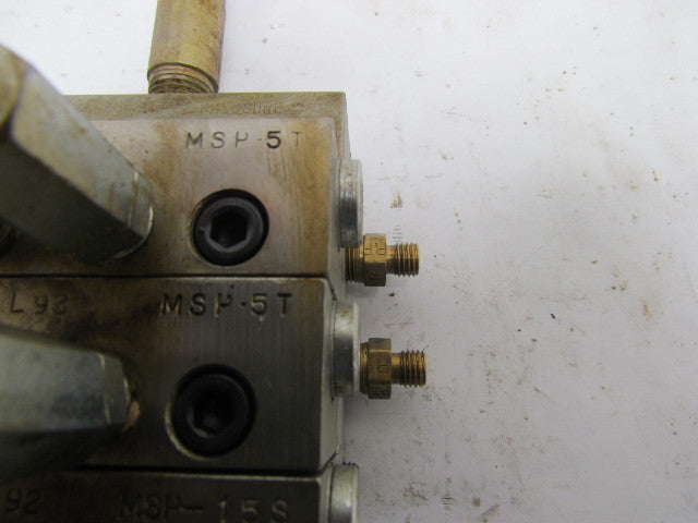 Lubriquip Graco MSP-5T MSP-15S 3Section Modular Divider Valve Block w/Indicators