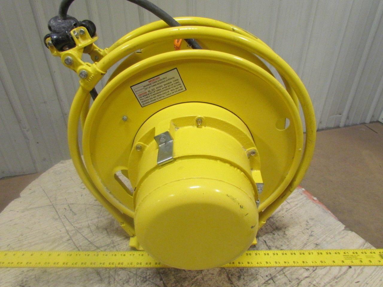 Aero-Motive Retractable Electric 12/3 Cable Reel 30' 110V Cord 20Amp 600V 3-Ring