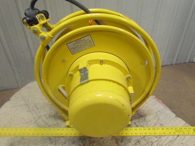 Aero-Motive Retractable Electric 12/3 Cable Reel 30' 110V Cord 20Amp 600V 3-Ring