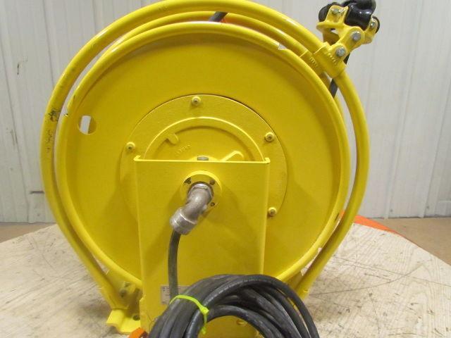 Aero-Motive Retractable Electric 12/3 Cable Reel 30' 110V Cord 20Amp 600V 3-Ring