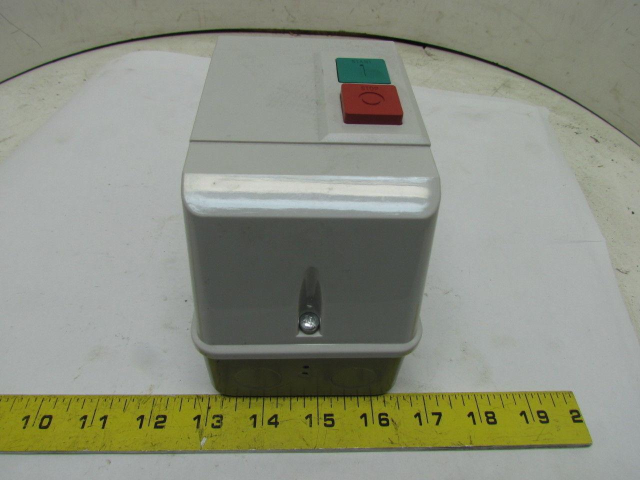 Dayton 2UXV8 IEC Contactor 120V 18A Nema 12 3P Start Stop Push Button Enclosure