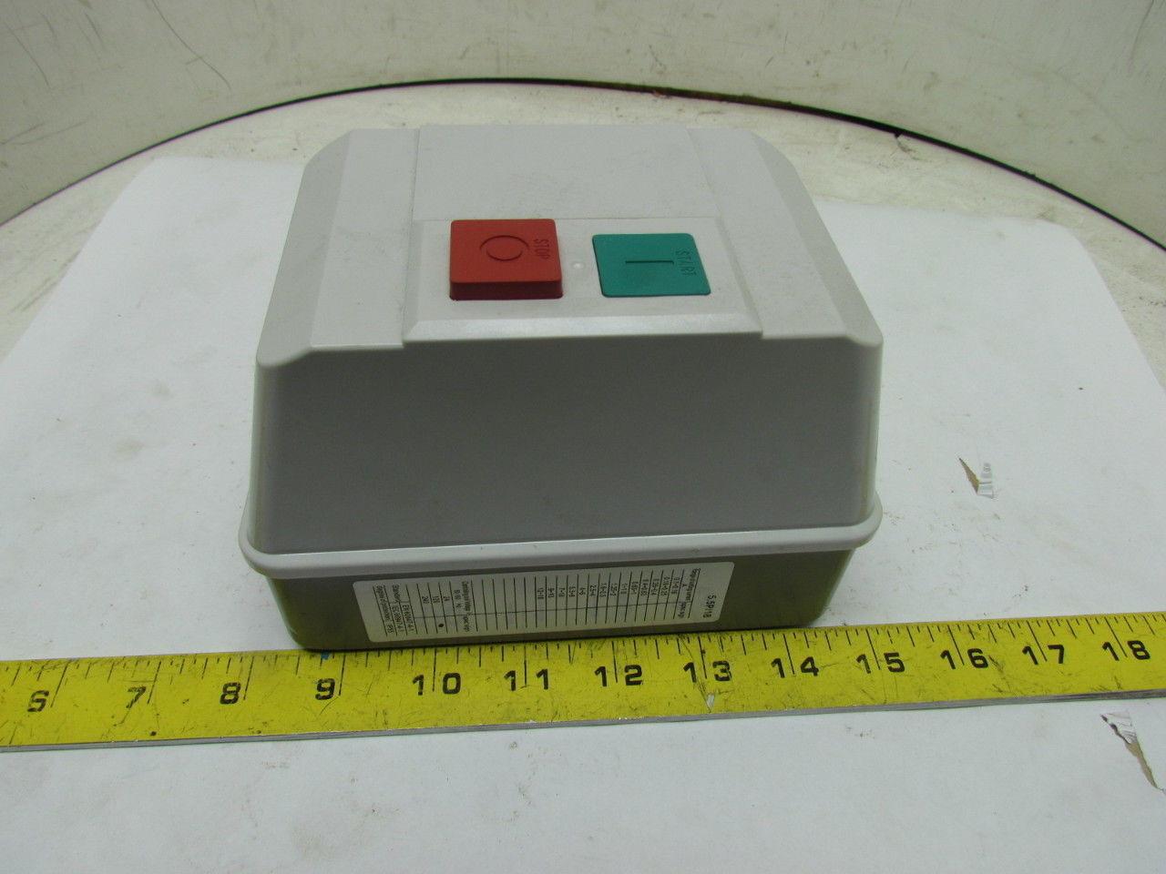 Dayton 2UXV8 IEC Contactor 120V 18A Nema 12 3P Start Stop Push Button Enclosure