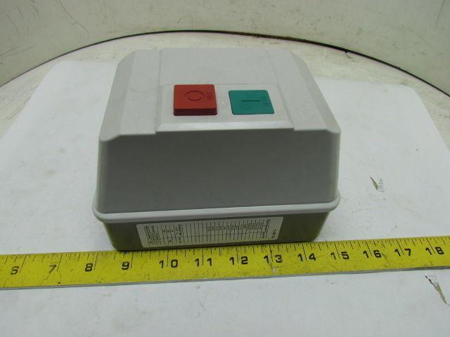 Dayton 2UXV8 IEC Contactor 120V 18A Nema 12 3P Start Stop Push Button Enclosure