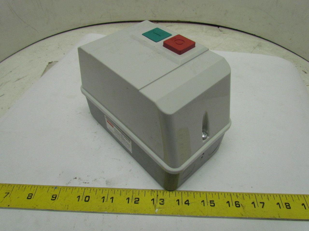 Dayton 2UXV8 IEC Contactor 120V 18A Nema 12 3P Start Stop Push Button Enclosure