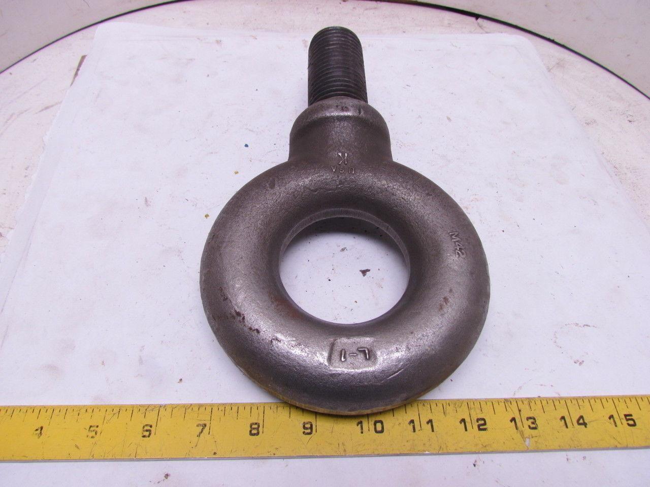Eye Bolt Lifting W/Shoulder Drop Forge Carbon Steel Plane M42X4.5mm 97mm Shank