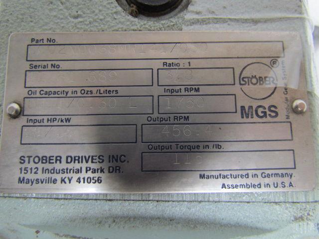 Stober C002N0038MR141/050 Speed Reducer Helical Gearbox 3.8:1 Ratio 3/4" Output