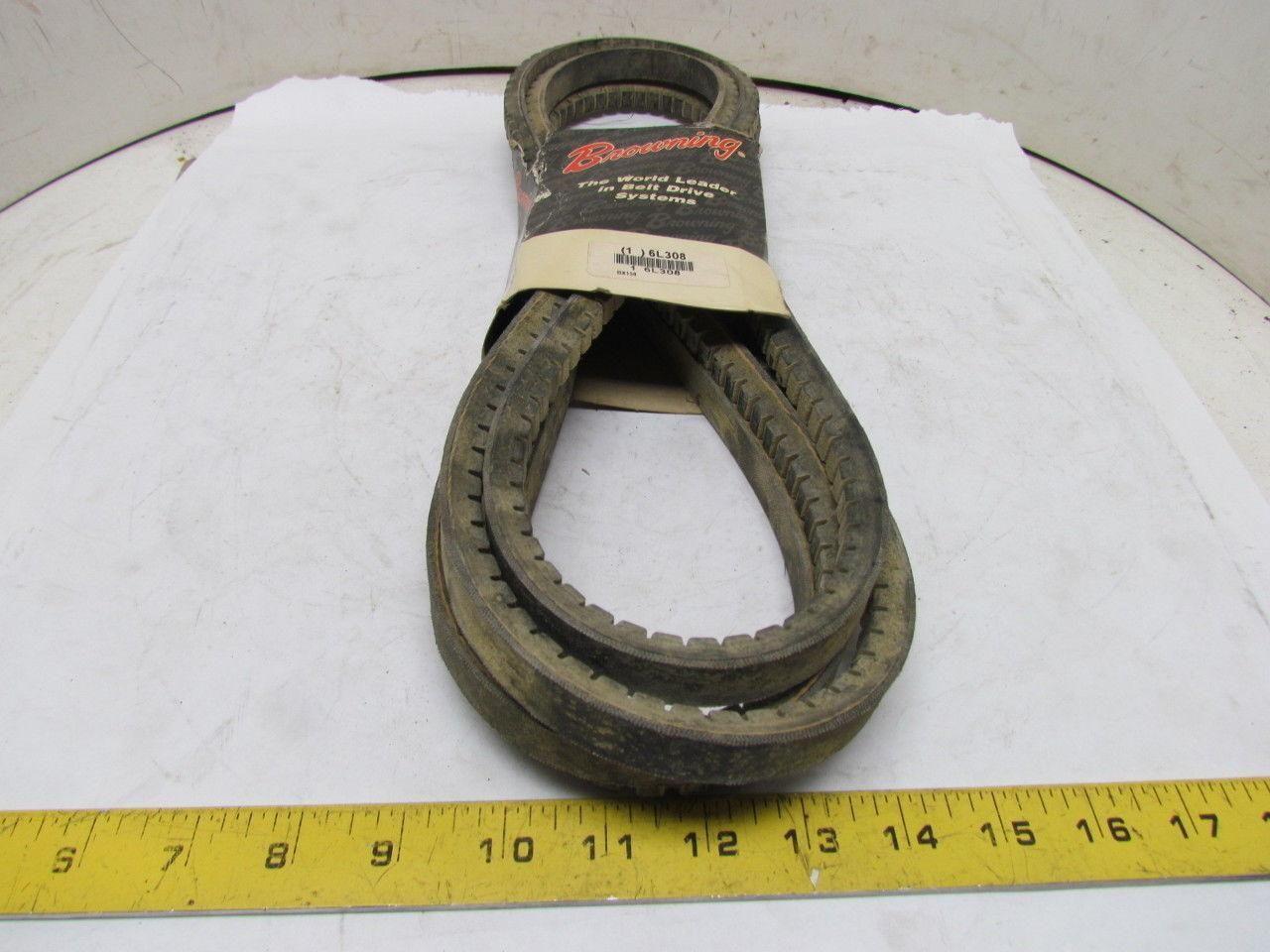 Browning 6L308 BX158 Cogged V-Belt 21/32"wide 13/32" thick 161" outside Length