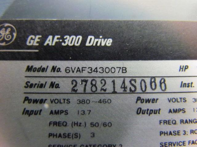 General Electric 6VAF343007B AF-300B 3-Phase AC Drive 7.5Hp 380-460V 13A Output