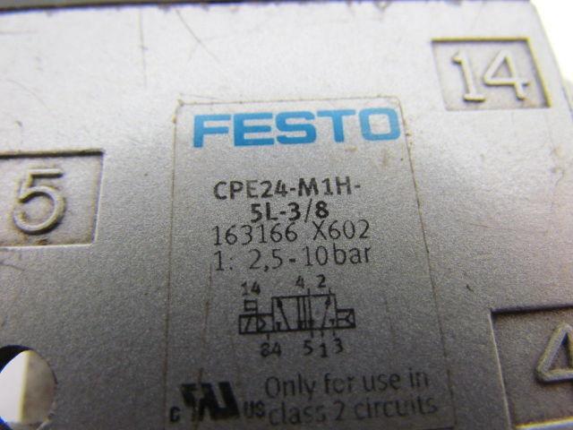 Festo CPE24-M1H-5L-3/8 Solenoid Valve w/out Solenoid 3/8" NPT