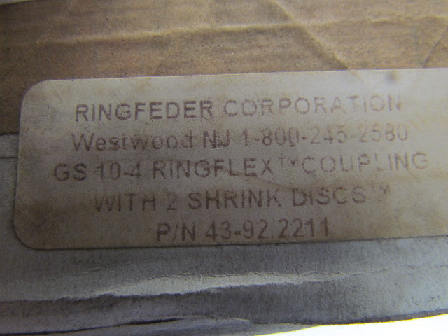 Ringfeder Corp. GS 10-4 Compression Fit Ring Flex Motor Coupling 24mm & 5/8"Bore