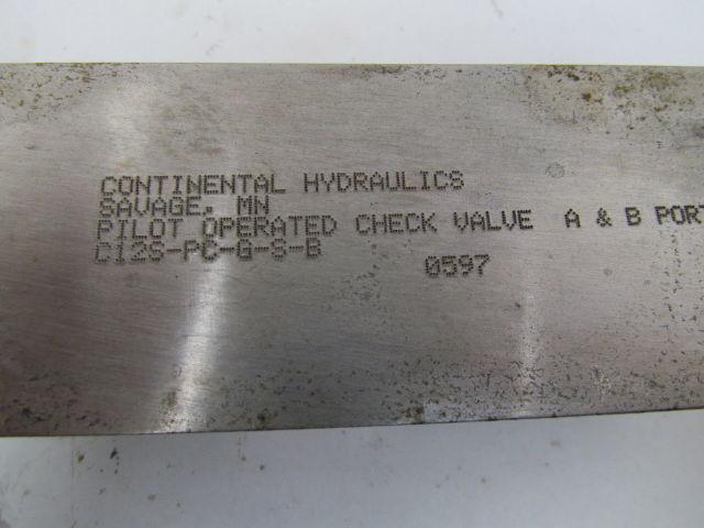 Continental C12S-PC-G-S-B Pilot Operated Check Valve