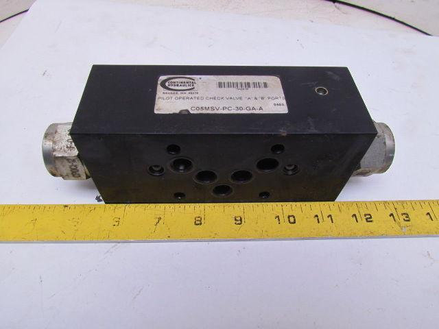 Continental C05MSV-PC-30-GA-A Pilot Operated Check Valve