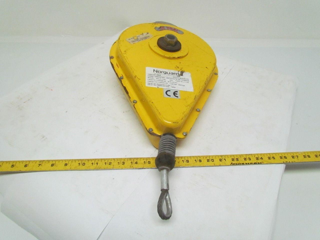 Norguard NNLA-1100 Fall Load Arrester Self-Retracting Lifeline 39' Cable 1100Lb