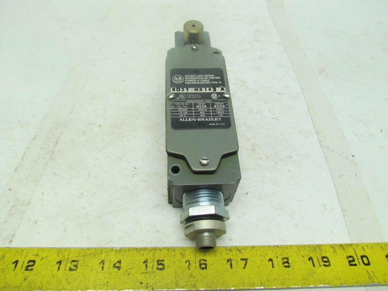 Allen-Bradley 802T-NX183 Oiltight Limit Switch w/6 Pin Connector NEW Take-Off