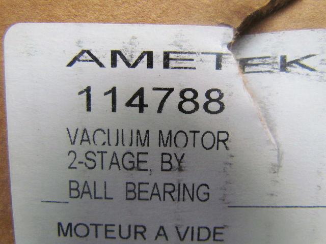 Ametek Lamb 114788 4M879 Ametek Vacuum Motor 2-Stage Ball Bearing 240Volt