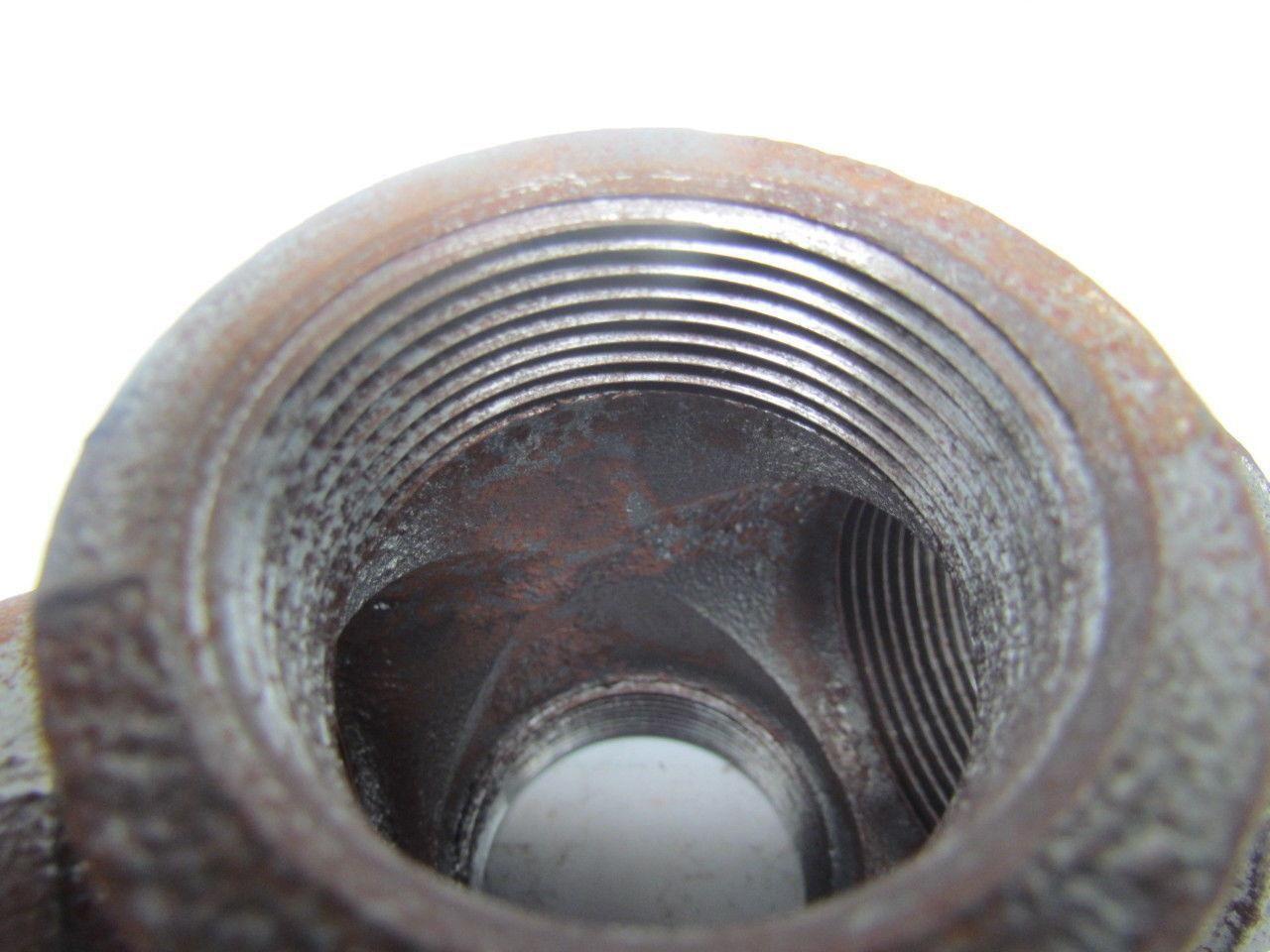 JP Ward 1-1/2"NPT Class 150 Malleable Iron Black Pipe Cross Fitting Lot of 7 USA