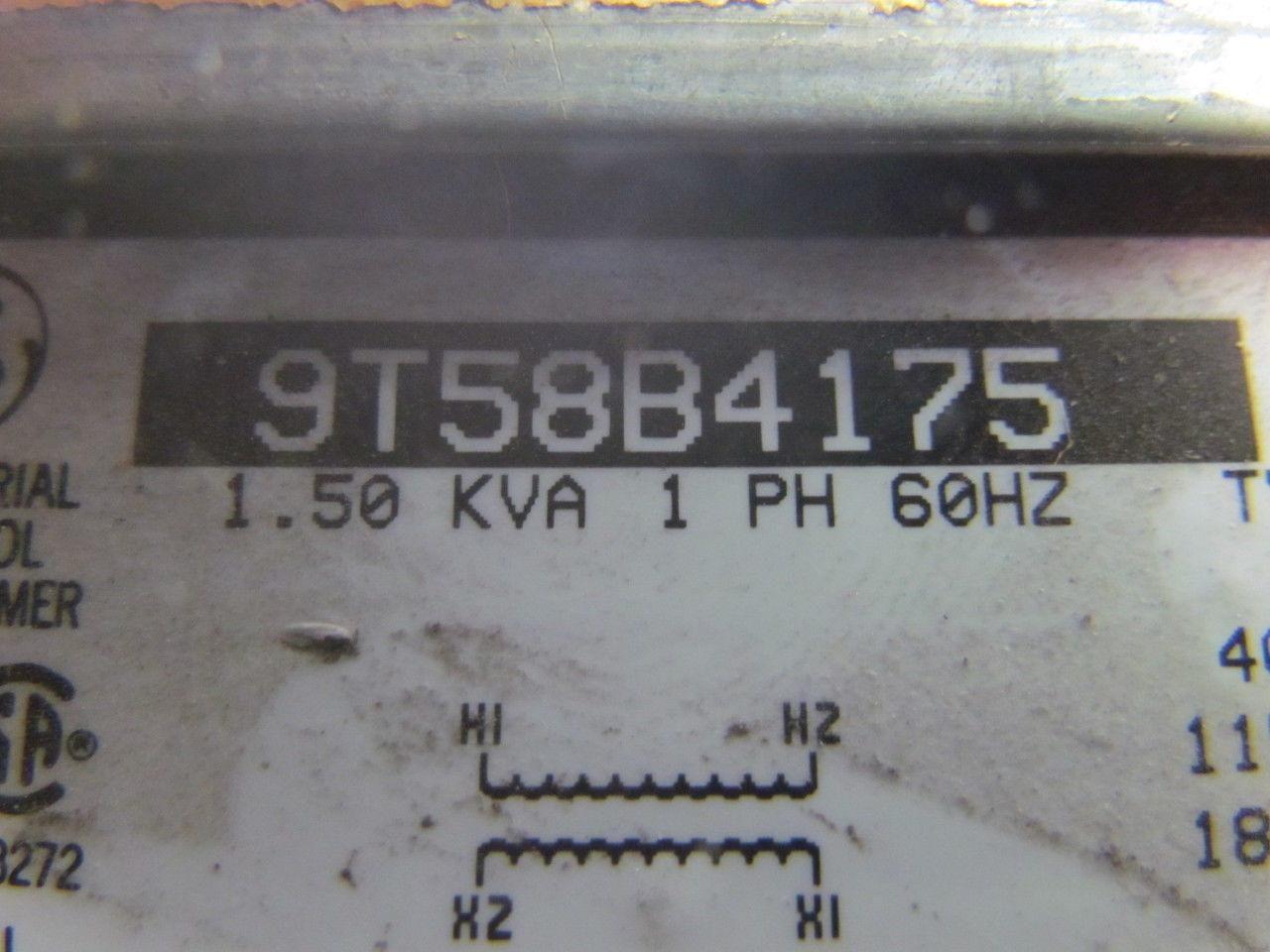 General Electric 9T58B4175 Transformer Dry Type 208V PRI 82V SEC 1.50 KVA